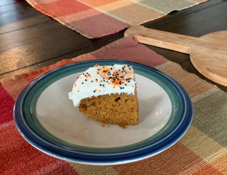 Slice of Grabowskis pumpkin cake. Photo by Olivia Grabowski