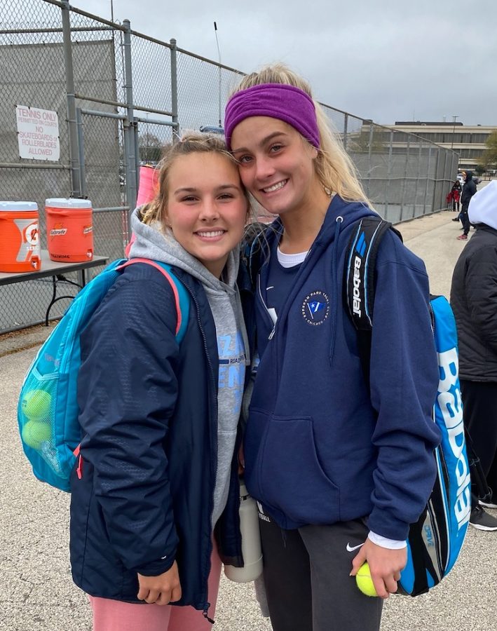 Hardy and Hyland after their first round win at the state competition on Thursday, October 21. Photo by Assistant Coach Laurie Severino