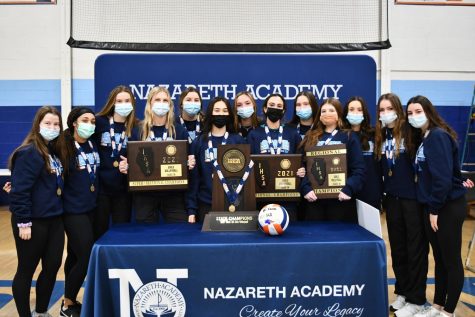 The 2021 IHSA girls volleyball Class 3A State Champions.