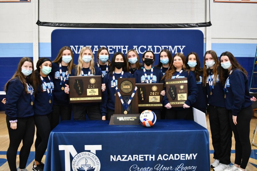 The+2021+IHSA+girls+volleyball+Class+3A+State+Champions.