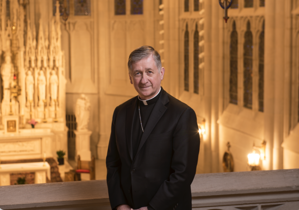 Cardinal Blase Cupich in St. James Chapel at Archbishop Quigley Center